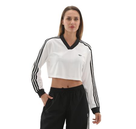 adidas Jacquard Ls Top Kadın Sweatshirt Beyaz adidas Jacquard Ls Top Kadın Sweatshirt Beyaz