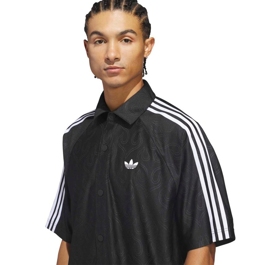 adidas Jacquard Top Erkek Gömlek Siyah adidas Jacquard Top Erkek Gömlek Siyah