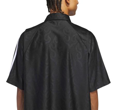 adidas Jacquard Top Erkek Gömlek Siyah