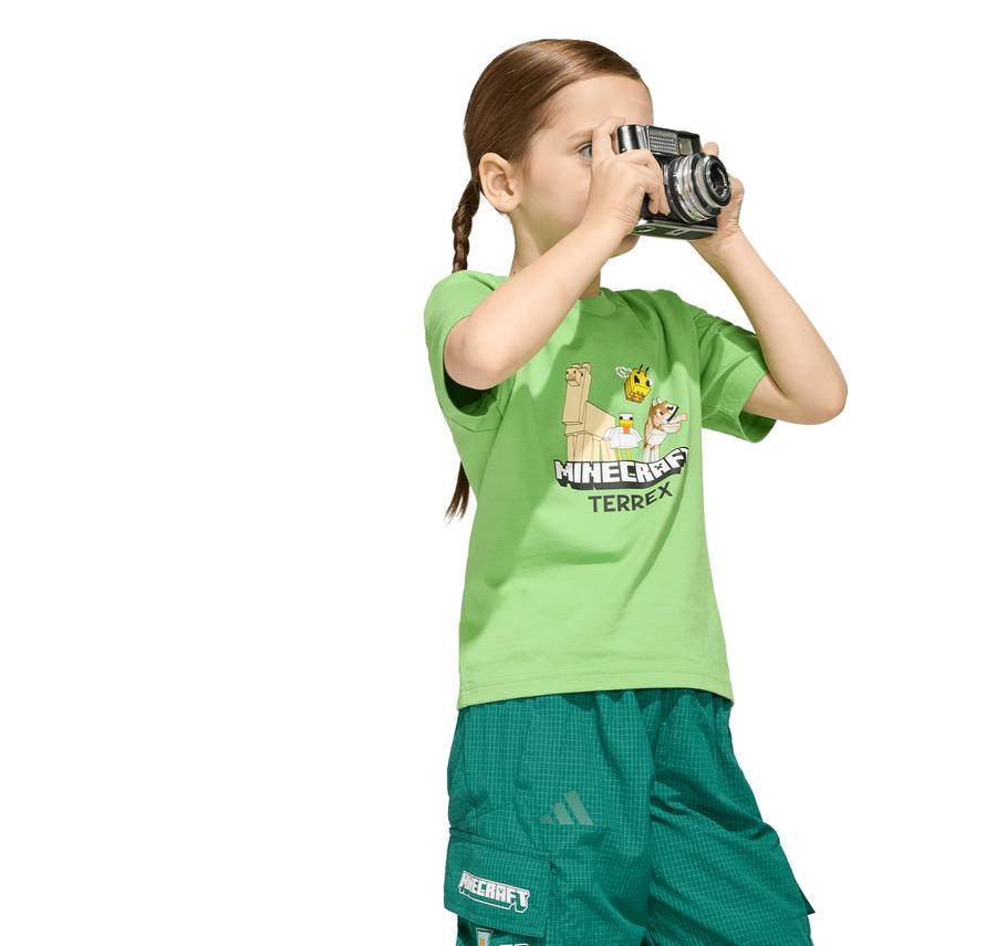 adidas Minecraft Terrex Tee Çocuk T-Shirt Yeşil adidas Minecraft Terrex Tee Çocuk T-Shirt Yeşil