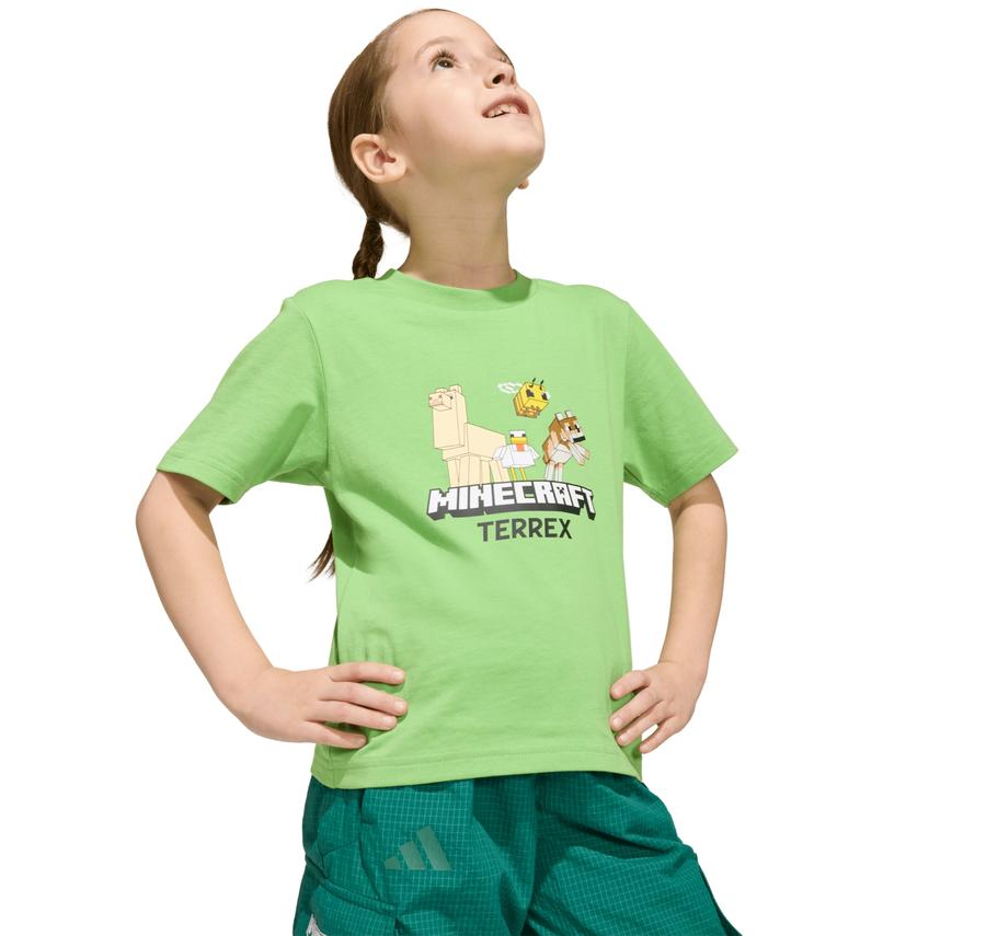 adidas Minecraft Terrex Tee Çocuk T-Shirt Yeşil adidas Minecraft Terrex Tee Çocuk T-Shirt Yeşil