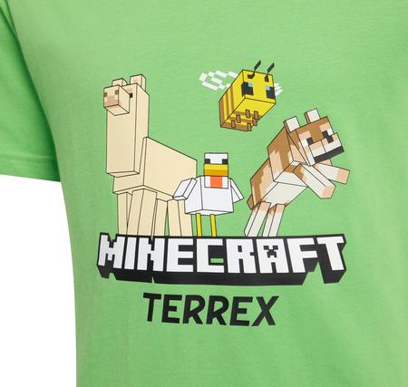 adidas Minecraft Terrex Tee Çocuk T-Shirt Yeşil