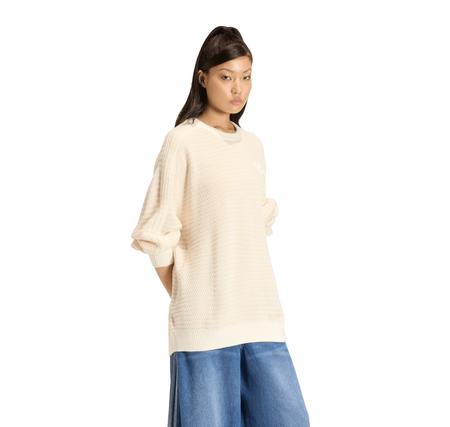 adidas Knıt Sweater Kadın Sweatshirt Krem adidas Knıt Sweater Kadın Sweatshirt Krem