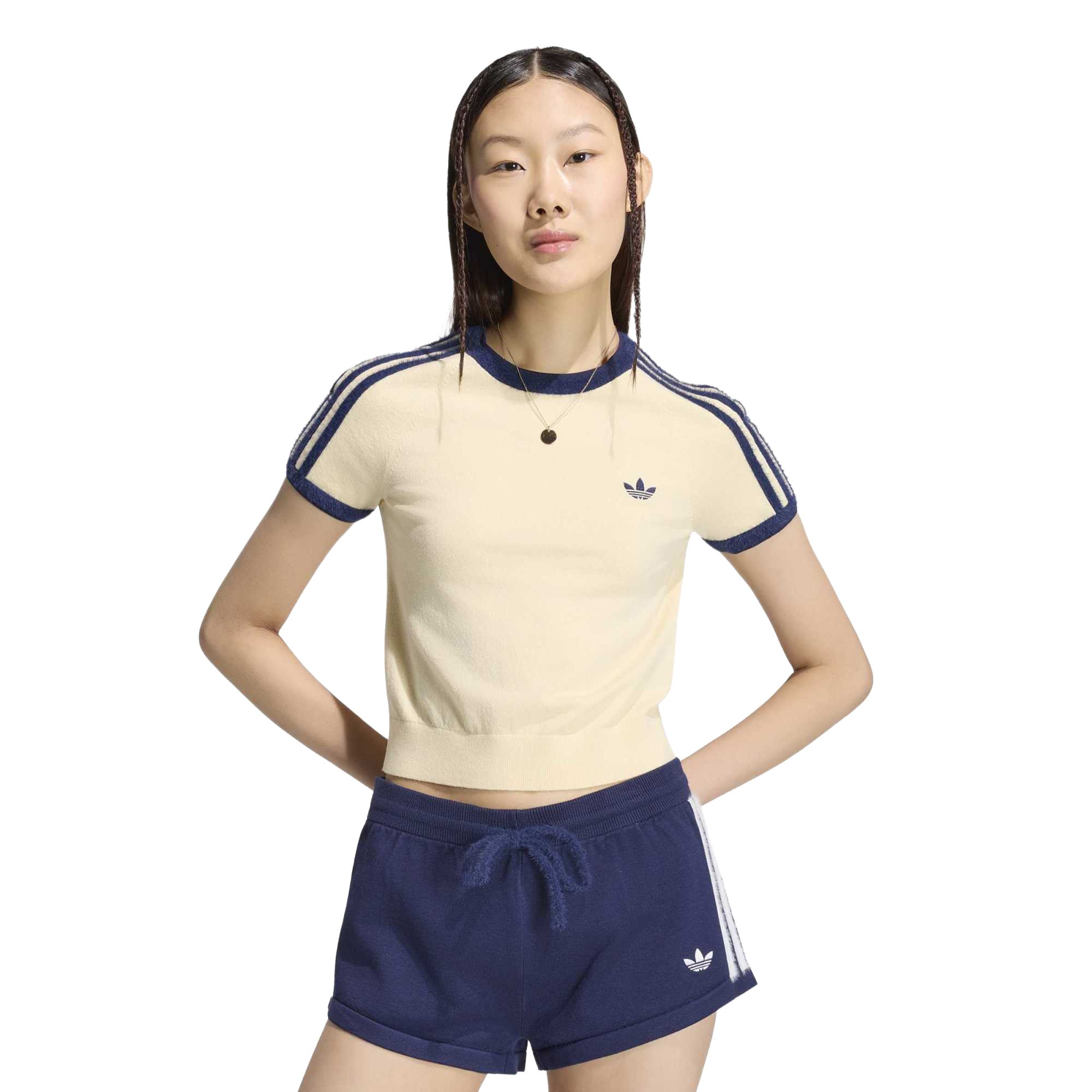 Женская футболка adidas Knit Tee Krem