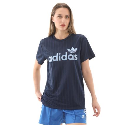 adidas Linear Graphic Boyfriend Kadın T-Shirt Lacivert