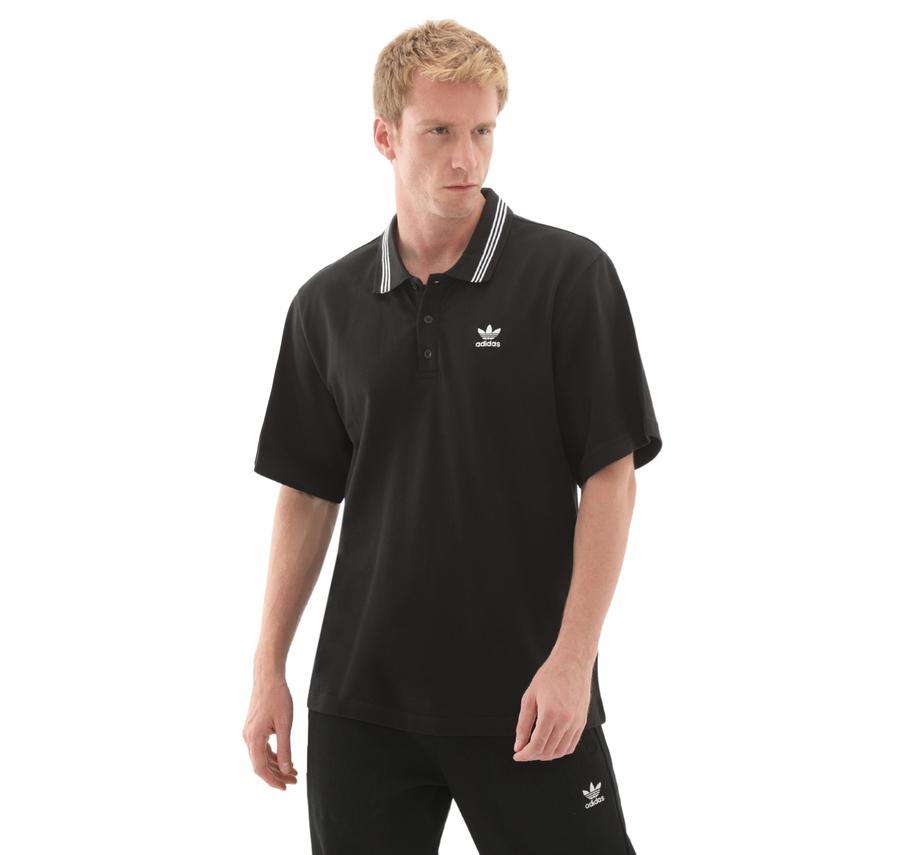 adidas Loose Polo Erkek T-Shirt Siyah adidas Loose Polo Erkek T-Shirt Siyah