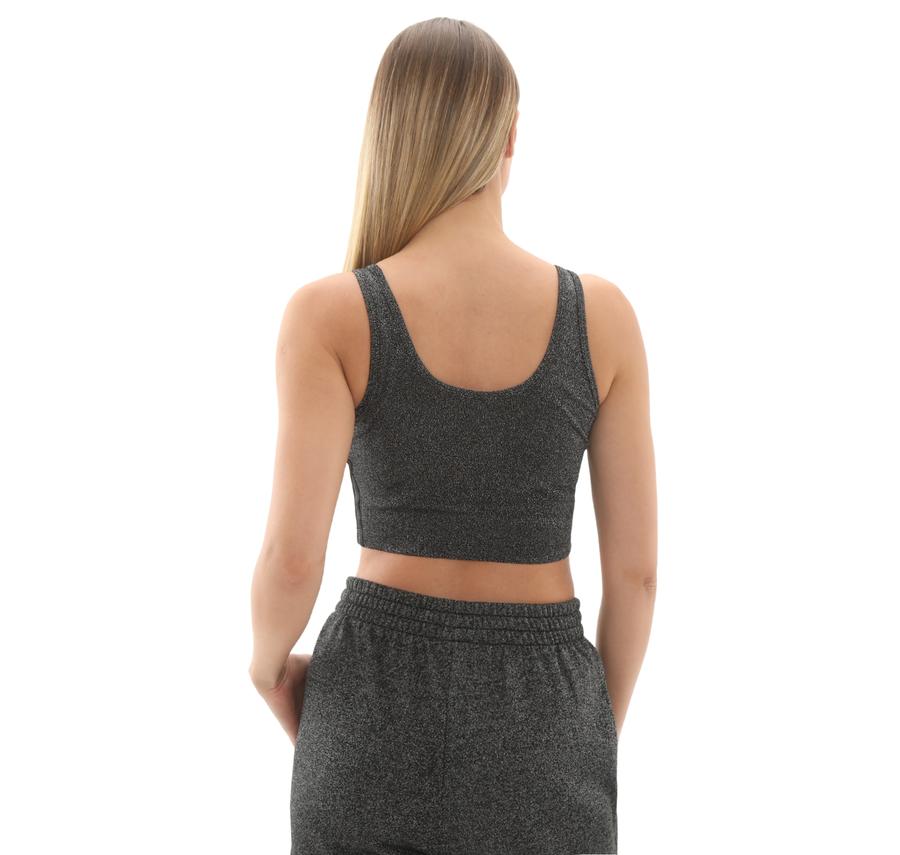 adidas Lurex Bralet Kadın T-Shirt Siyah adidas Lurex Bralet Kadın T-Shirt Siyah