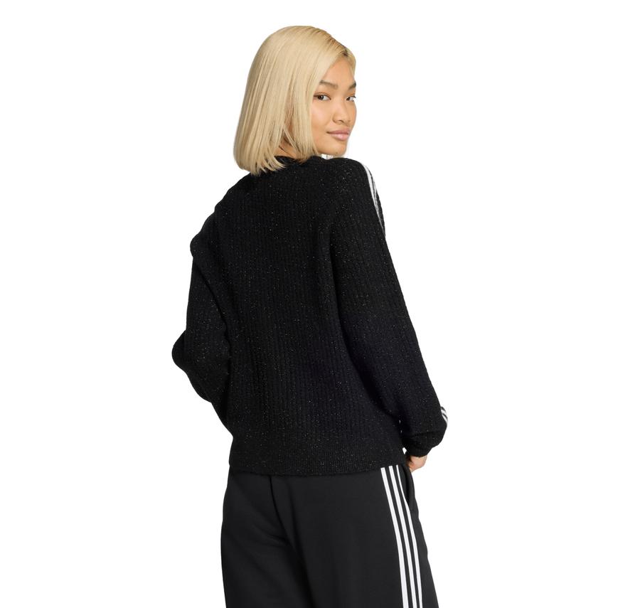 adidas Lurex Knıt Crew Kadın Sweatshirt Siyah adidas Lurex Knıt Crew Kadın Sweatshirt Siyah