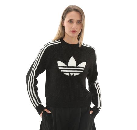 adidas Lurex Knıt Crew Kadın Sweatshirt Siyah adidas Lurex Knıt Crew Kadın Sweatshirt Siyah