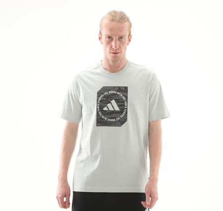 adidas M C Camo Box T Erkek T-Shirt Gri
