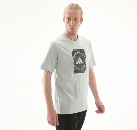 adidas M C Camo Box T Erkek T-Shirt Gri