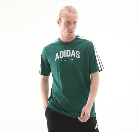 adidas M C Colleg Tee Erkek T-Shirt Yeşil