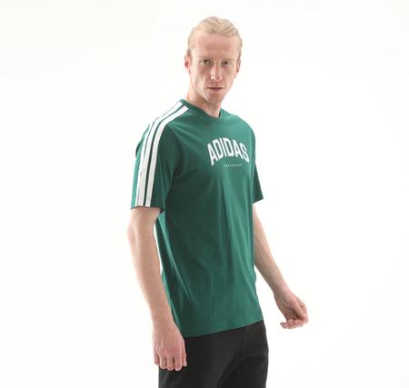 adidas M C Colleg Tee Erkek T-Shirt Yeşil