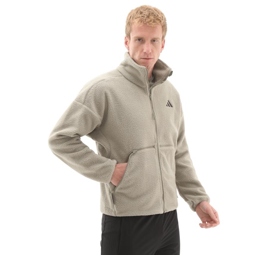 adidas M Ct Fleece Fz Erkek Ceket Gri adidas M Ct Fleece Fz Erkek Ceket Gri