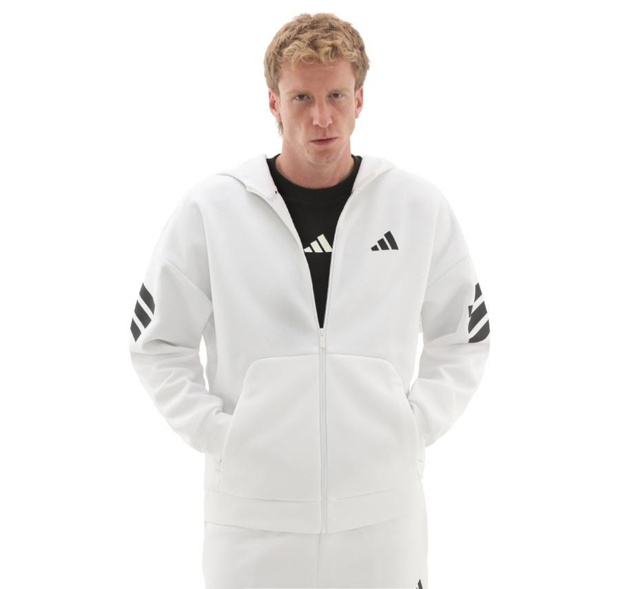 adidas M Fı 3S Fz Erkek Ceket Beyaz adidas M Fı 3S Fz Erkek Ceket Beyaz