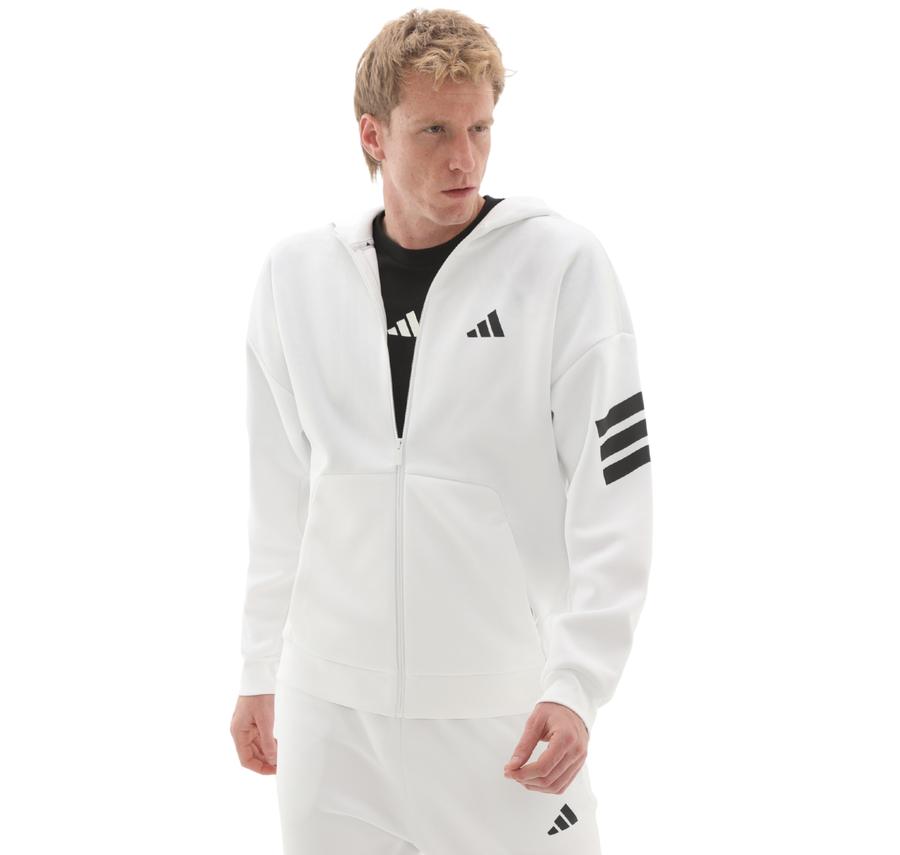 adidas M Fı 3S Fz Erkek Ceket Beyaz adidas M Fı 3S Fz Erkek Ceket Beyaz