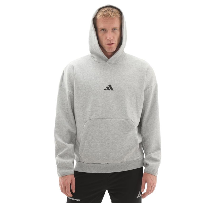 adidas M Fı Sl Hd Erkek Sweatshirt Gri adidas M Fı Sl Hd Erkek Sweatshirt Gri