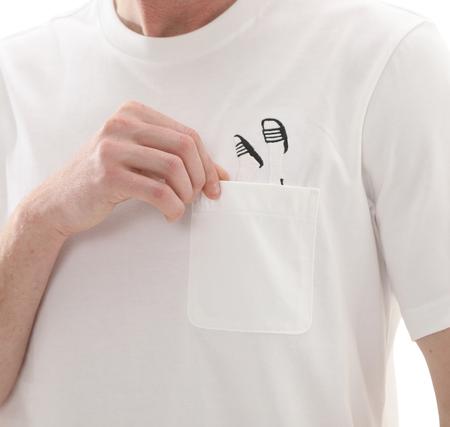 adidas M L Slıde Pkt T Erkek T-Shirt Beyaz