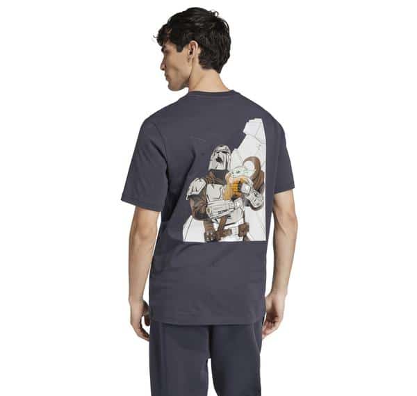 adidas X Star Wars The Mandalorian Erkek T-Shirt Antrasit adidas X Star Wars The Mandalorian Erkek T-Shirt Antrasit