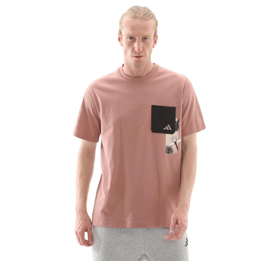 adidas M T Lens Pkt T Erkek T-Shirt Pembe adidas M T Lens Pkt T Erkek T-Shirt Pembe