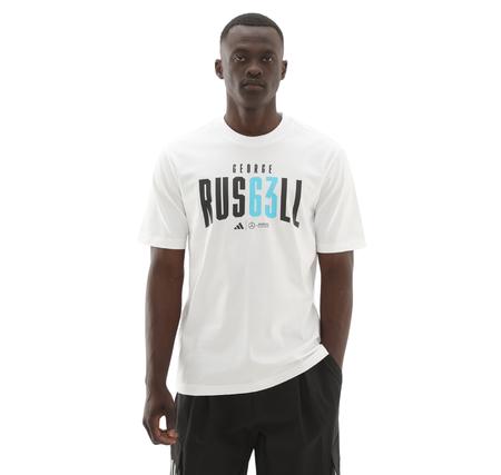 adidas Mercedes - Amg  George Russell Erkek T-Shirt Beyaz