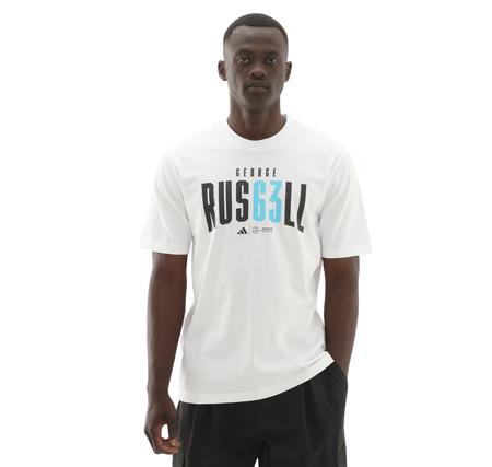 adidas Mercedes - Amg  George Russell Erkek T-Shirt Beyaz