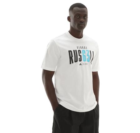 adidas Mercedes - Amg  George Russell Erkek T-Shirt Beyaz