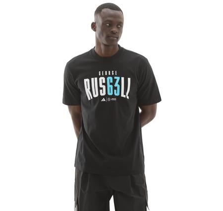 adidas Mercedes - Amg  George Russell Erkek T-Shirt Siyah