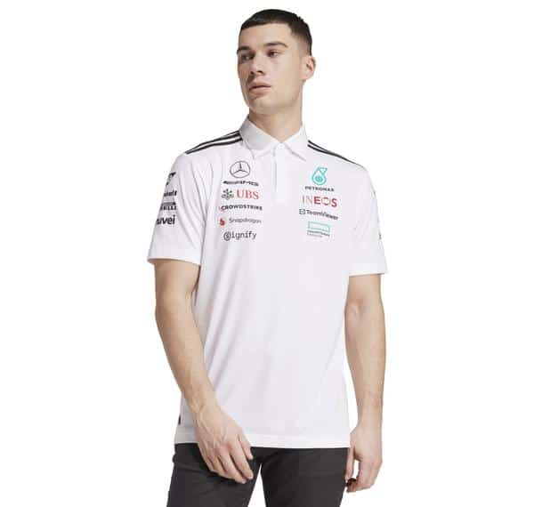 adidas Mercedes Tm Polo Wm Erkek T-Shirt Beyaz adidas Mercedes Tm Polo Wm Erkek T-Shirt Beyaz