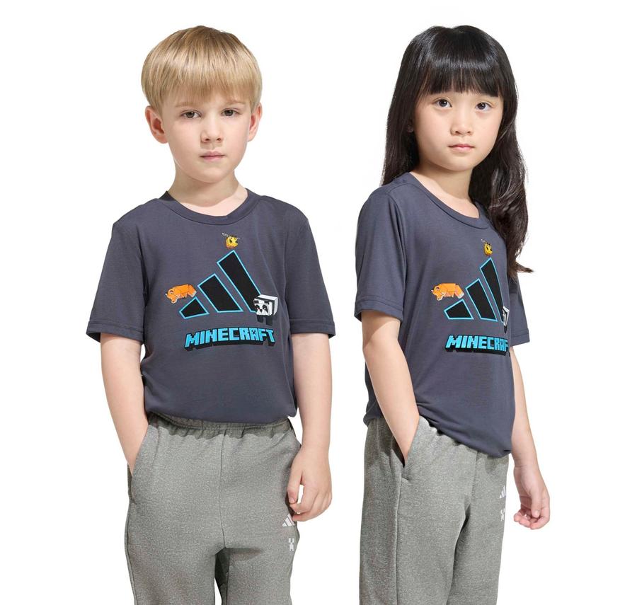 adidas Minecraft Tr Tee Çocuk T-Shirt Antrasit adidas Minecraft Tr Tee Çocuk T-Shirt Antrasit