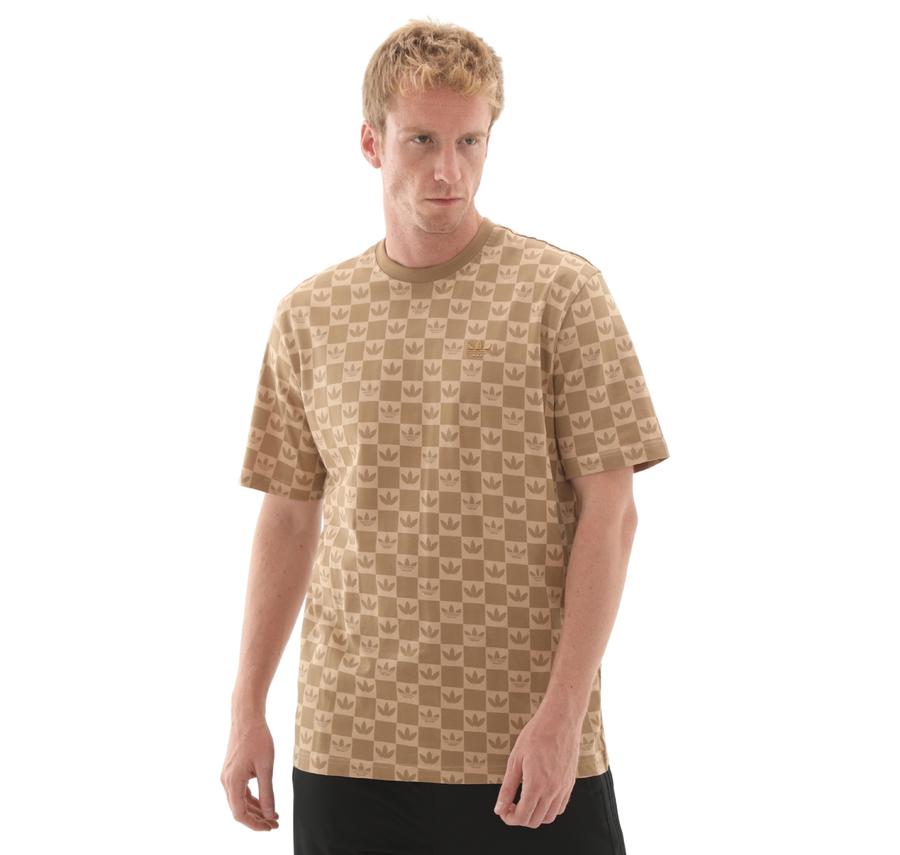 adidas Monogram Lo Ss T Erkek T-Shirt Kahve adidas Monogram Lo Ss T Erkek T-Shirt Kahve