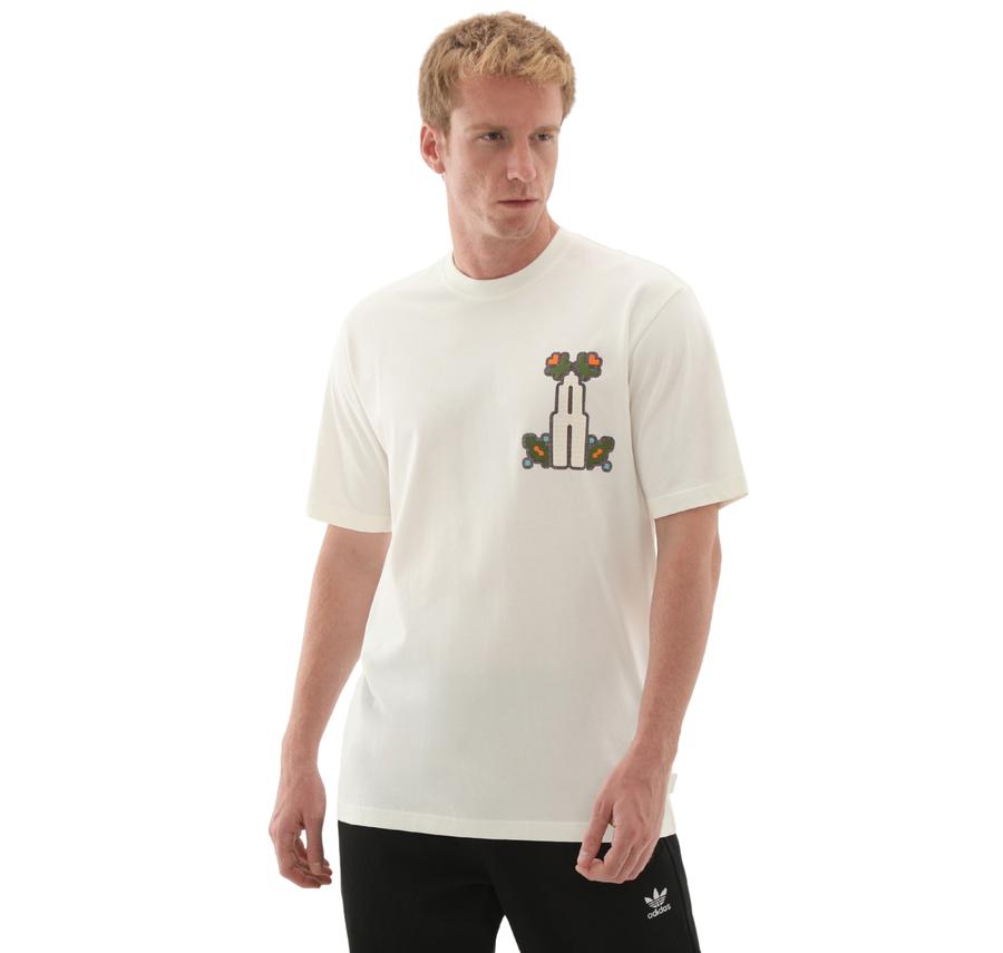 adidas Monogram Lo Tee Erkek T-Shirt Beyaz adidas Monogram Lo Tee Erkek T-Shirt Beyaz