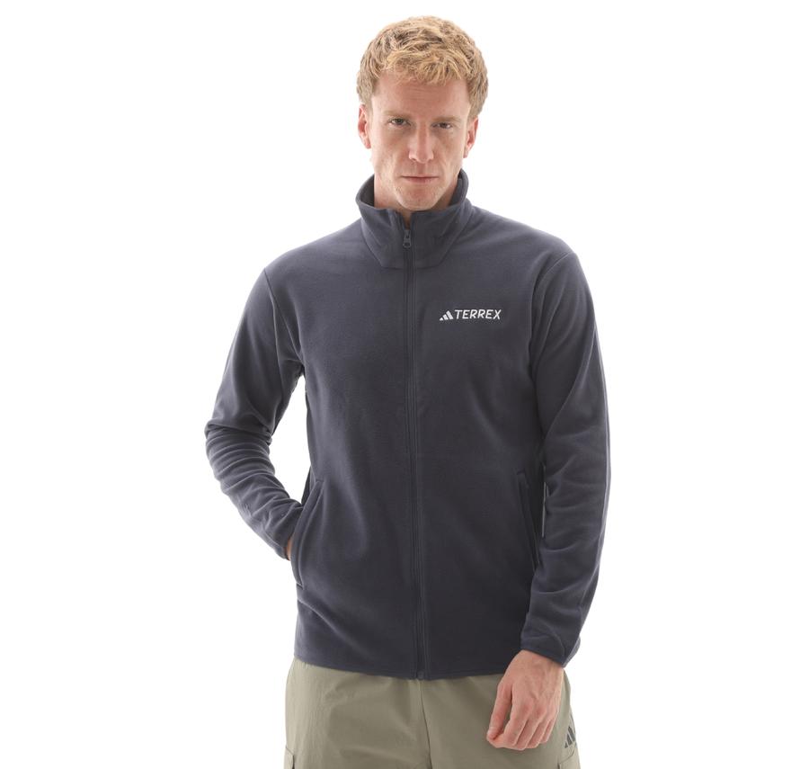 adidas Mt Ess Fz Fl Erkek Ceket Mavi adidas Mt Ess Fz Fl Erkek Ceket Mavi