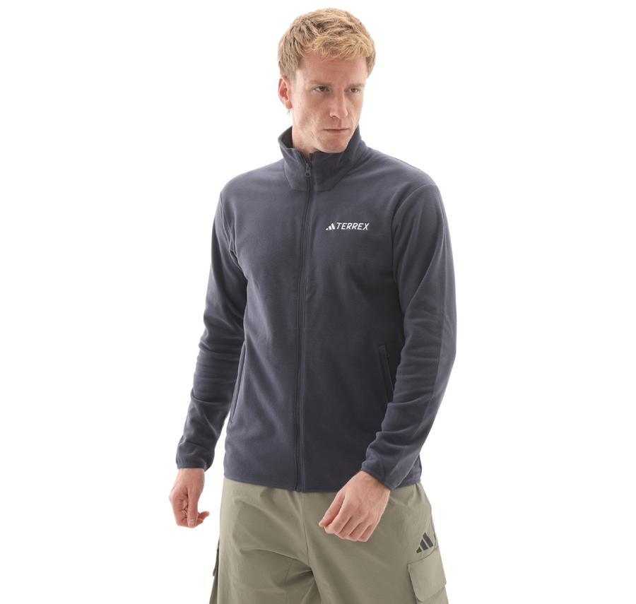 adidas Mt Ess Fz Fl Erkek Ceket Mavi adidas Mt Ess Fz Fl Erkek Ceket Mavi