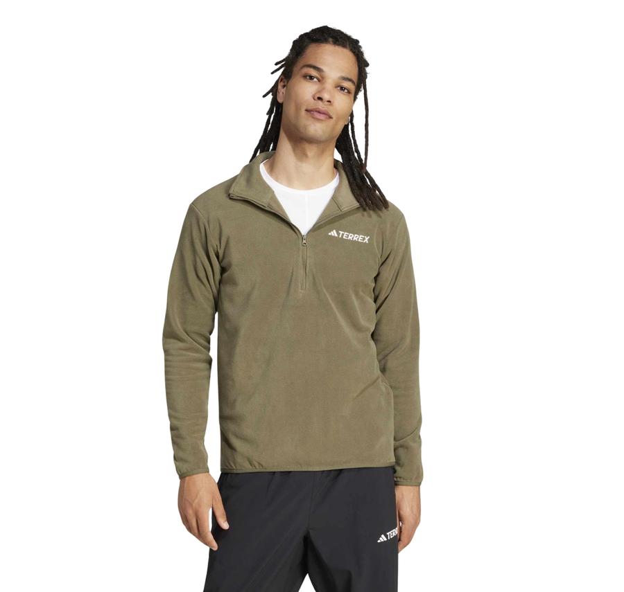 adidas Terrex Mt Ess Hz Fl Erkek Sweatshirt Haki adidas Terrex Mt Ess Hz Fl Erkek Sweatshirt Haki