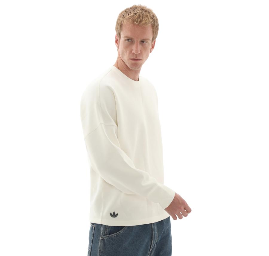 adidas Nc Ls Os Crew Erkek Sweatshirt Beyaz adidas Nc Ls Os Crew Erkek Sweatshirt Beyaz