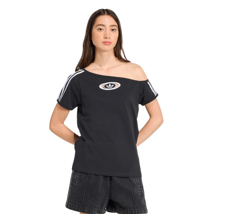 adidas Offshoulder Tee Kadın T-Shirt Siyah adidas Offshoulder Tee Kadın T-Shirt Siyah