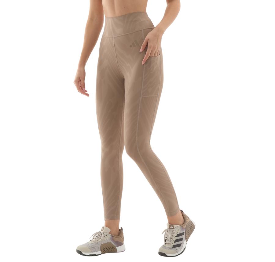 adidas Optıme Aop Kadın Tayt Kahve adidas Optıme Aop Kadın Tayt Kahve