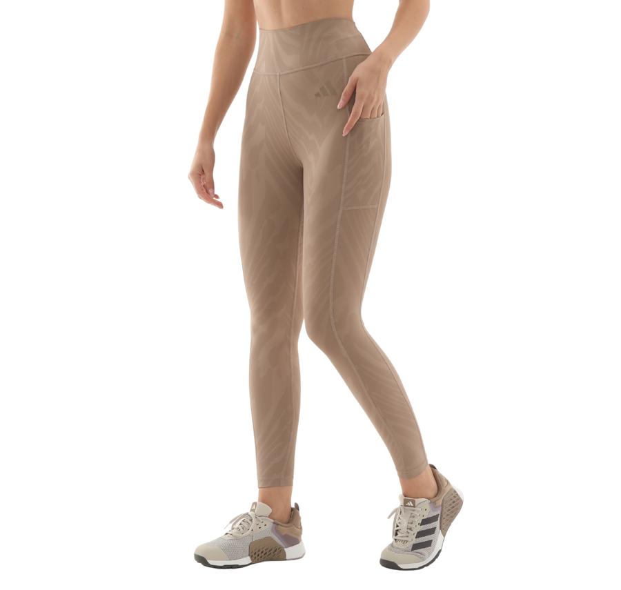 adidas Optıme Aop Kadın Tayt Kahve adidas Optıme Aop Kadın Tayt Kahve