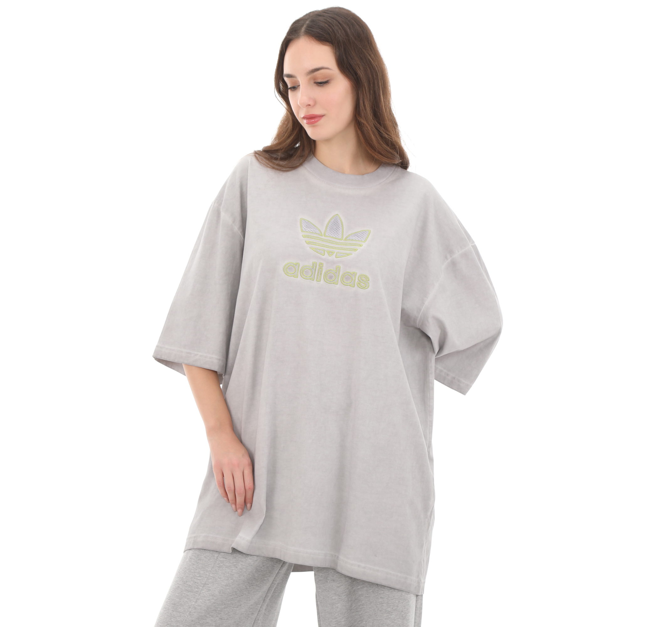 T shirt adidas femme gris online