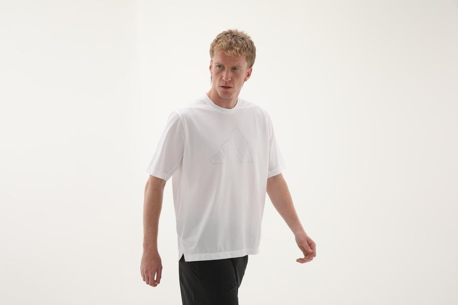 adidas Pl Es Mesh T Erkek T-Shirt Beyaz adidas Pl Es Mesh T Erkek T-Shirt Beyaz