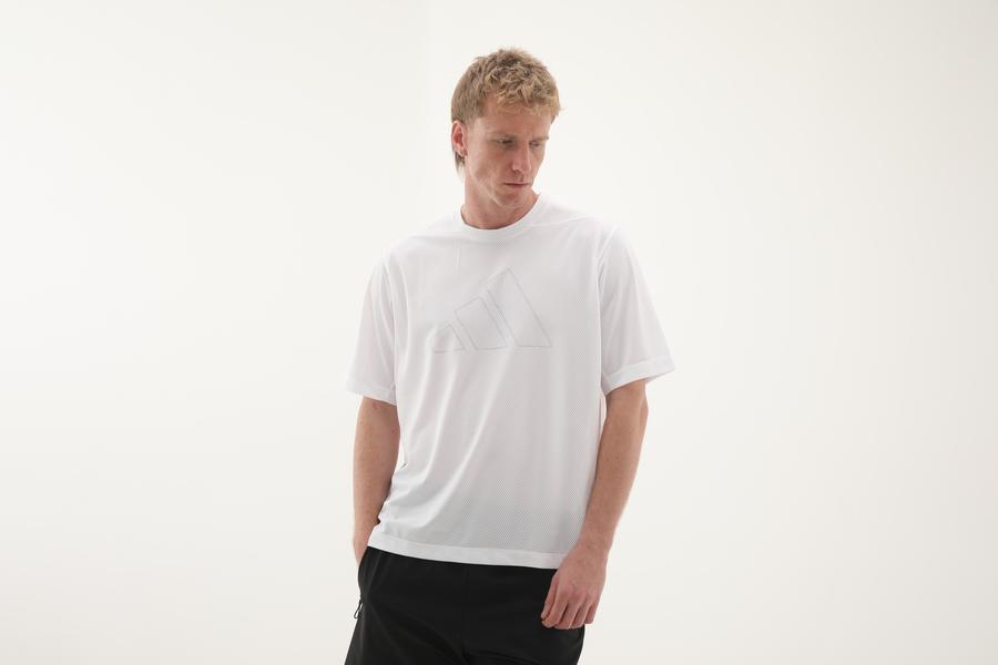 adidas Pl Es Mesh T Erkek T-Shirt Beyaz adidas Pl Es Mesh T Erkek T-Shirt Beyaz