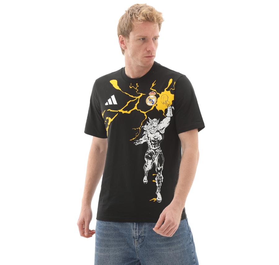 adidas Real Madrid Avengers Erkek T-Shirt Siyah adidas Real Madrid Avengers Erkek T-Shirt Siyah
