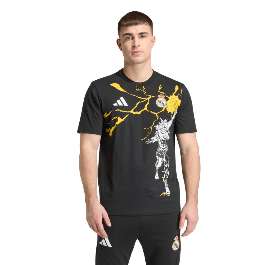 adidas Real Madrid Avengers Erkek T-Shirt Siyah adidas Real Madrid Avengers Erkek T-Shirt Siyah