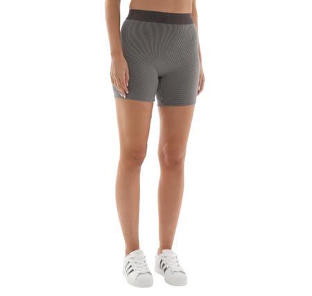 adidas Rıb Shorts Wash Kadın Tayt Gri
