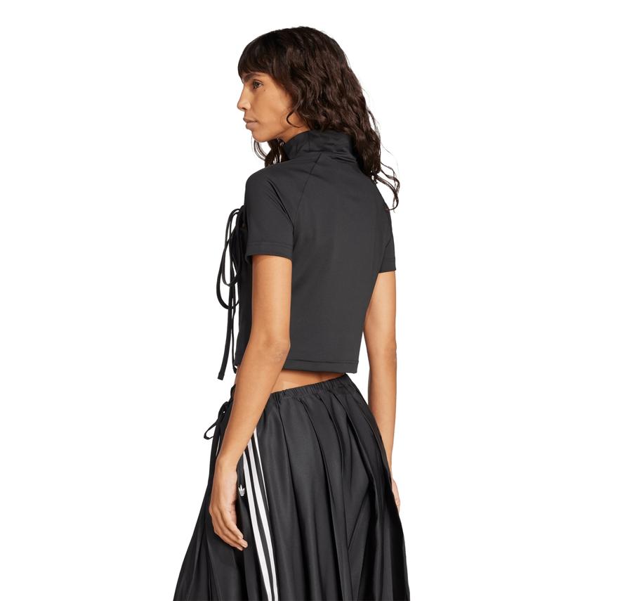 adidas Rıbbon Crop Top Kadın T-Shirt Siyah adidas Rıbbon Crop Top Kadın T-Shirt Siyah