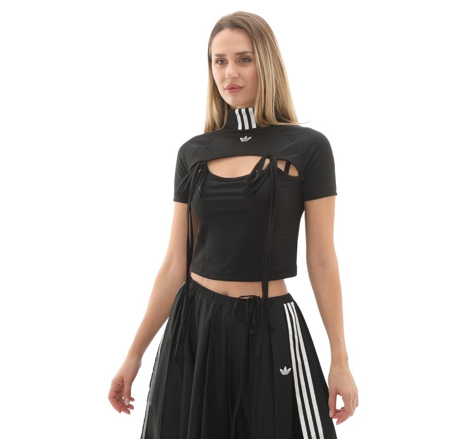 adidas Rıbbon Crop Top Kadın Siyah T-Shirt| Yalı Spor