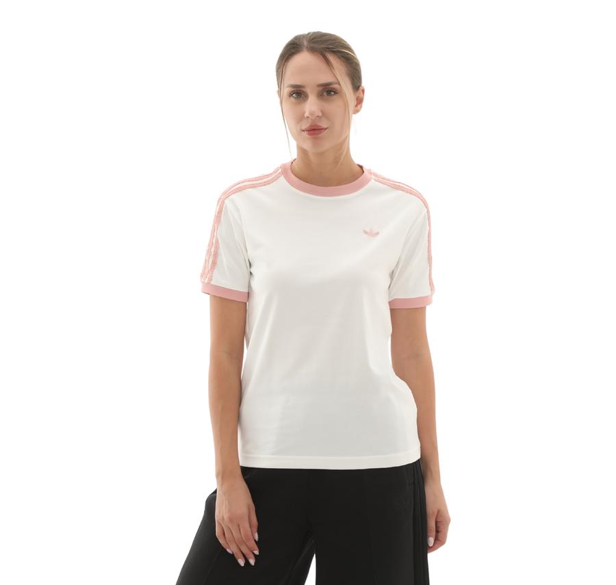 adidas Ruffle 3S Tee Kadın T-Shirt Beyaz adidas Ruffle 3S Tee Kadın T-Shirt Beyaz