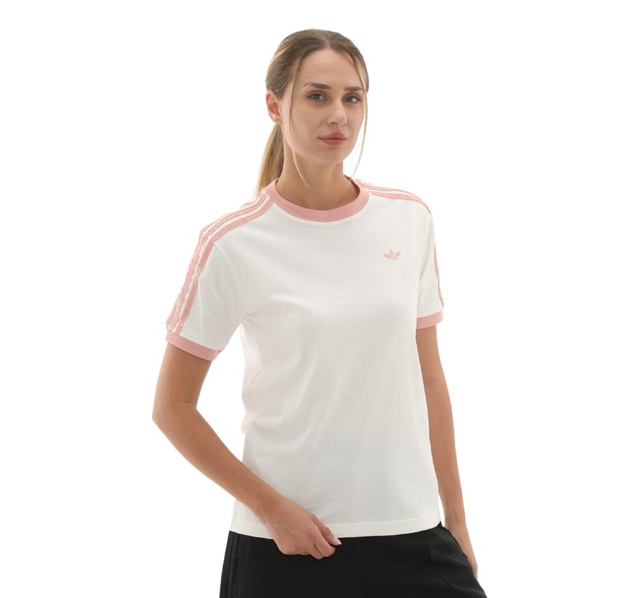 adidas Ruffle 3S Tee Kadın T-Shirt Beyaz adidas Ruffle 3S Tee Kadın T-Shirt Beyaz