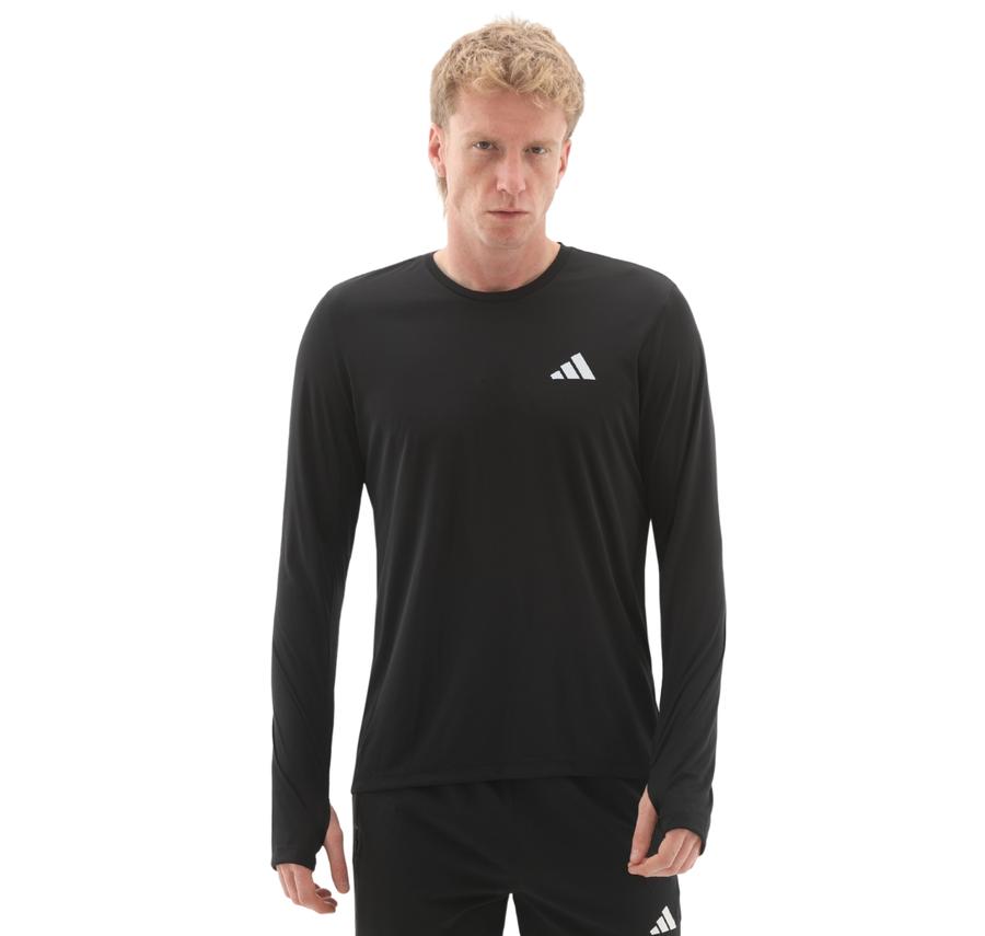 adidas Run Ess Ls M Erkek Sweatshirt Siyah adidas Run Ess Ls M Erkek Sweatshirt Siyah